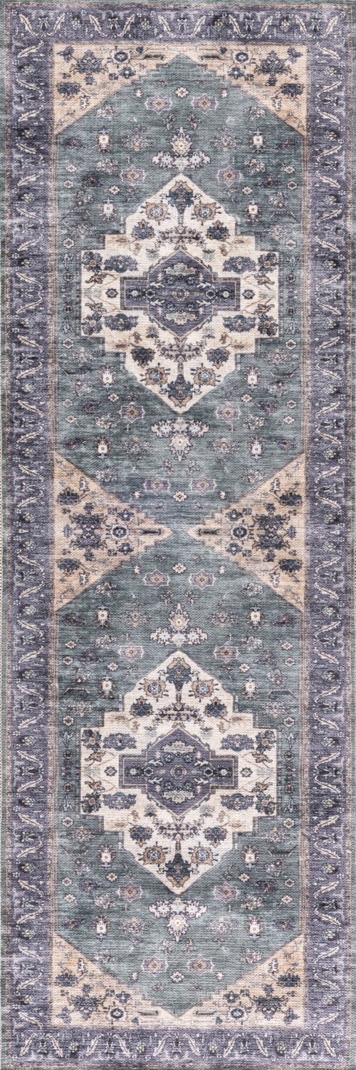 2' x 6' Teal Blue Rug