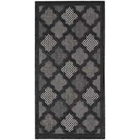 2' x 4' Charcoal/Black Runner Rug