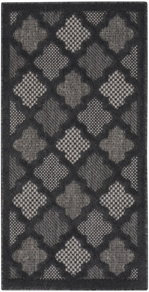 2' x 4' Charcoal/Black Runner Rug