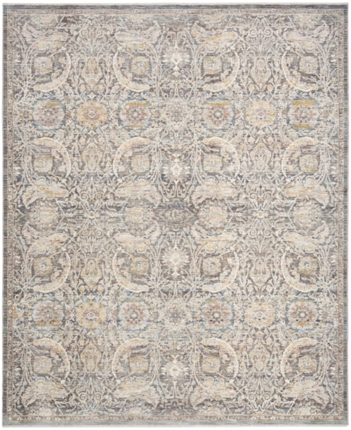 5'3" X 7'10" Charcoal Multicolor Rectangle Rug