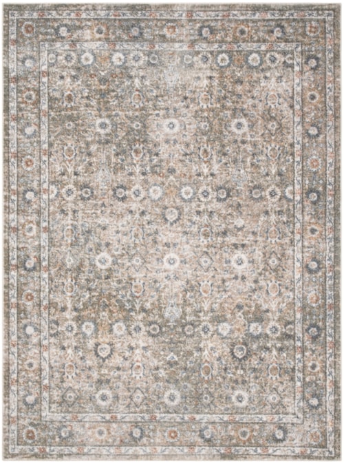 4' X 6' Gold Grey Rectangle Rug