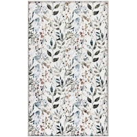 3' x 5' Ivory Multicolor Rectangle Rug