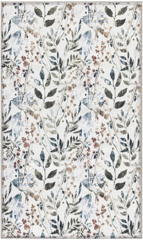3' x 5' Ivory Multicolor Rectangle Rug