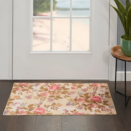 1'8" X 2'10" Beige Rectangle Rug