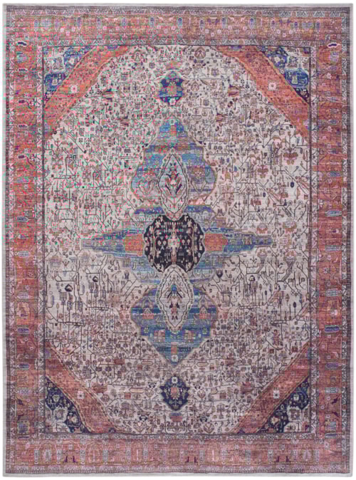 5'3" x 7'3" Ivory Brick Rectangle Rug
