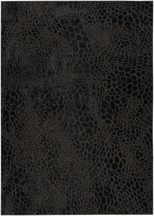 6' X 9' Charcoal Silver Rectangle Rug