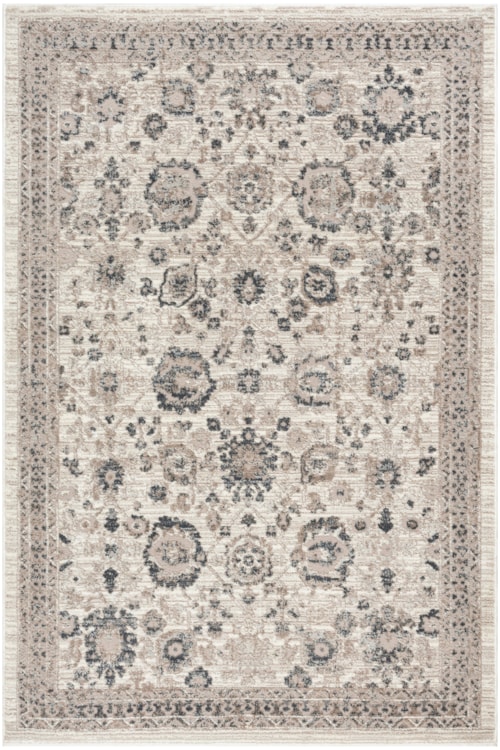 3'11" X 5'11" Ivory Multicolor Rectangle Rug