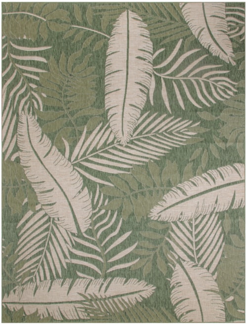 10' X 14' Green Ivory Rectangle Rug