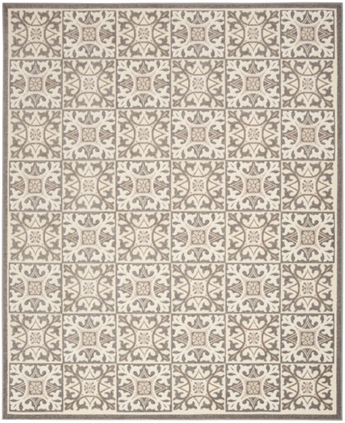 6' x 9' Ivory/Grey Rectangle Rug