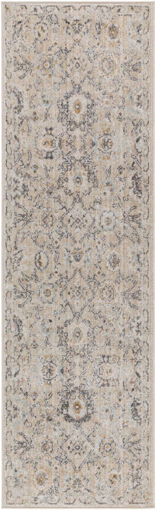 Oushak Home 2'3" X 7'6" Cream Vintage Indoor Rug