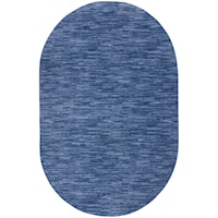 6' x 9'oval Navy Blue Oval Rug