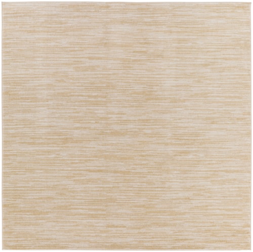 9' Ivory Gold Square Rug