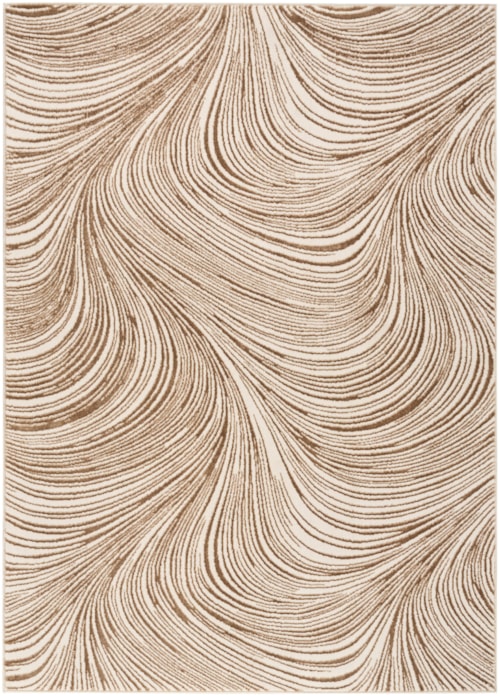 6' X 9' Beige Brown Rectangle Rug