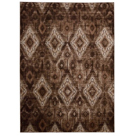 9'3" x 12'9" Chocolate Vintage Rug