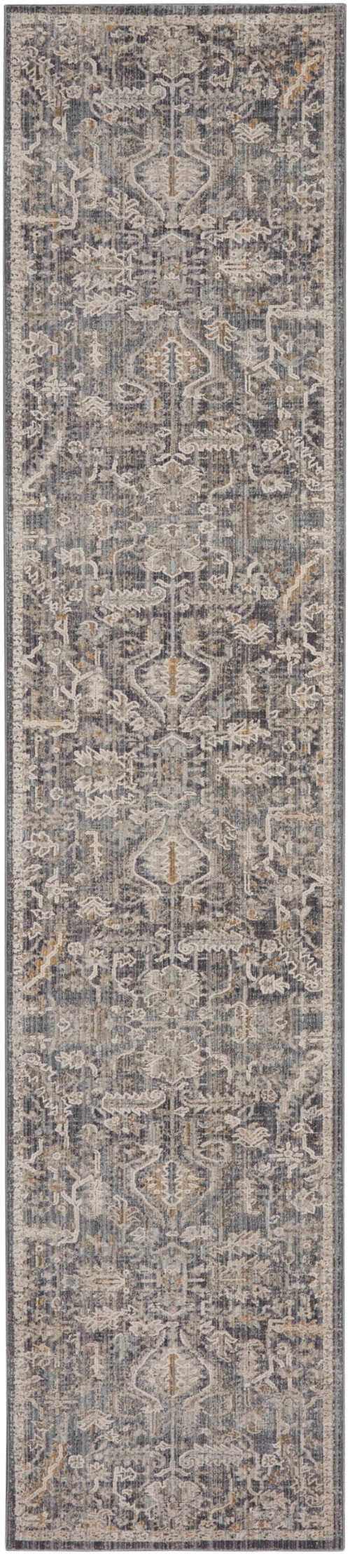 2'3" x 12' Navy Multicolor Runner Rug