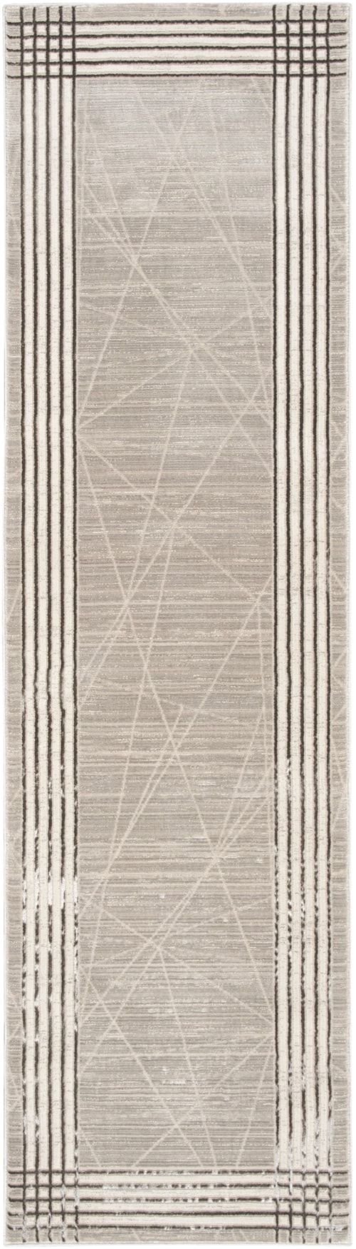 2'3" x 7'6" Grey Silver Runner Rug