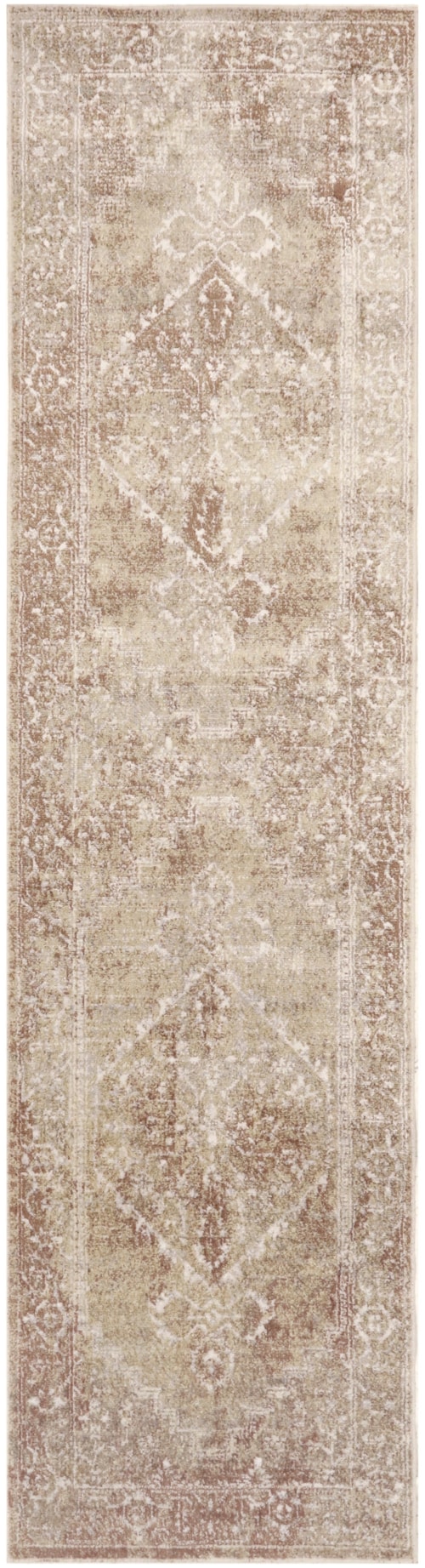 2'2" X 8' Rust Multicolor Runner Rug