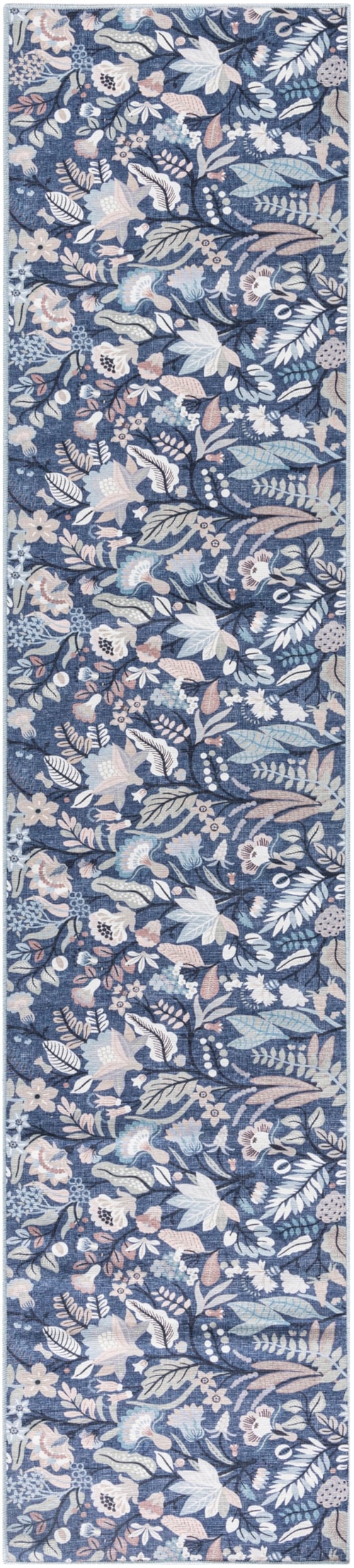 2'2" x 8' Navy Multicolor Runner Rug