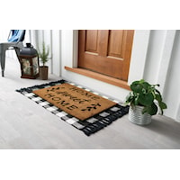 1'6" X 2'6" Black Rectangle Door Mat