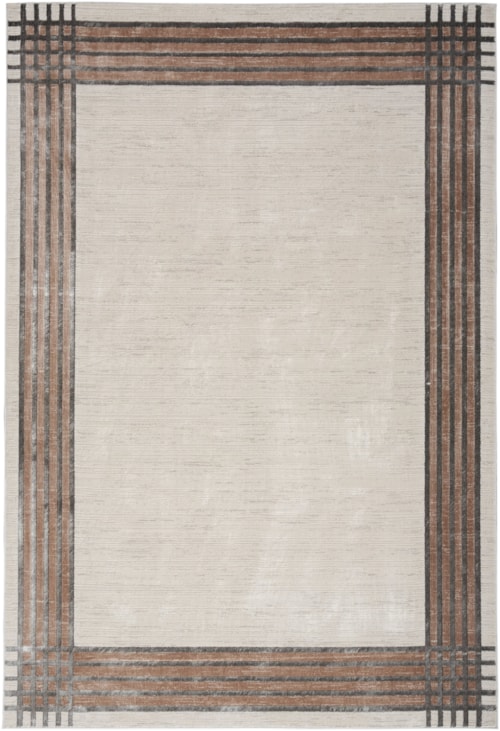 6' X 9' Ivory Silver Rectangle Rug