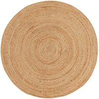 Natural Jute 5' X Round Natural Farmhouse Indoor Rug