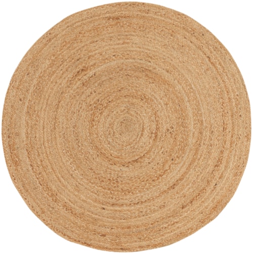 Natural Jute 5' X Round Natural Farmhouse Indoor Rug