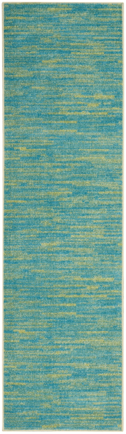 2'2" X 18' Blue Green Runner Rug