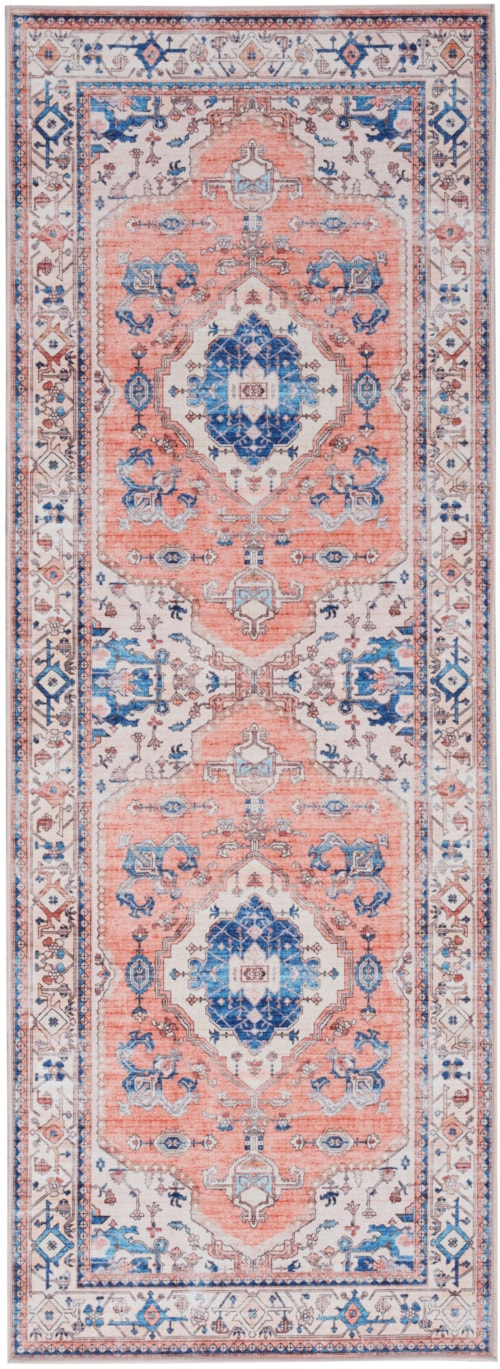 1'10" x 5' Coral Runner Rug