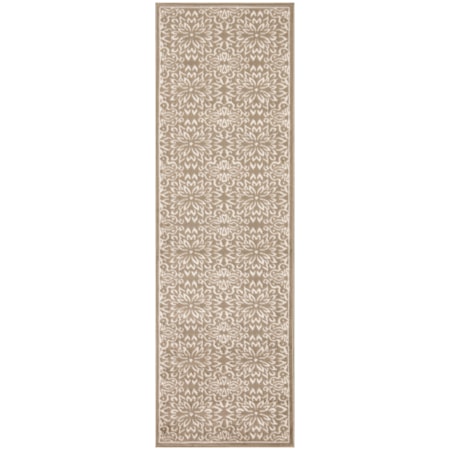 2'3" x 7'3" Taupe Farmhouse Rug