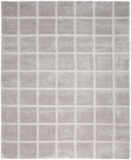 7'10" X 9'10" Grey Rectangle Rug