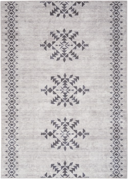 4' X 6' Ivory/Charcoal Rectangle Rug
