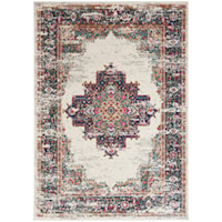 5'3" x 7'3" Ivory Blue Rectangle Rug