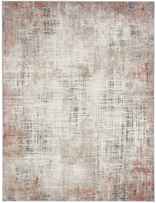 9' X 12' Rust Multicolor Rectangle Rug
