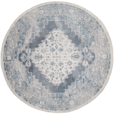 Best Machine Washable Rugs Round Nourison Astra Machine Washable ASW11-BLUIV-4'' 4' Round Blue Ivory ...