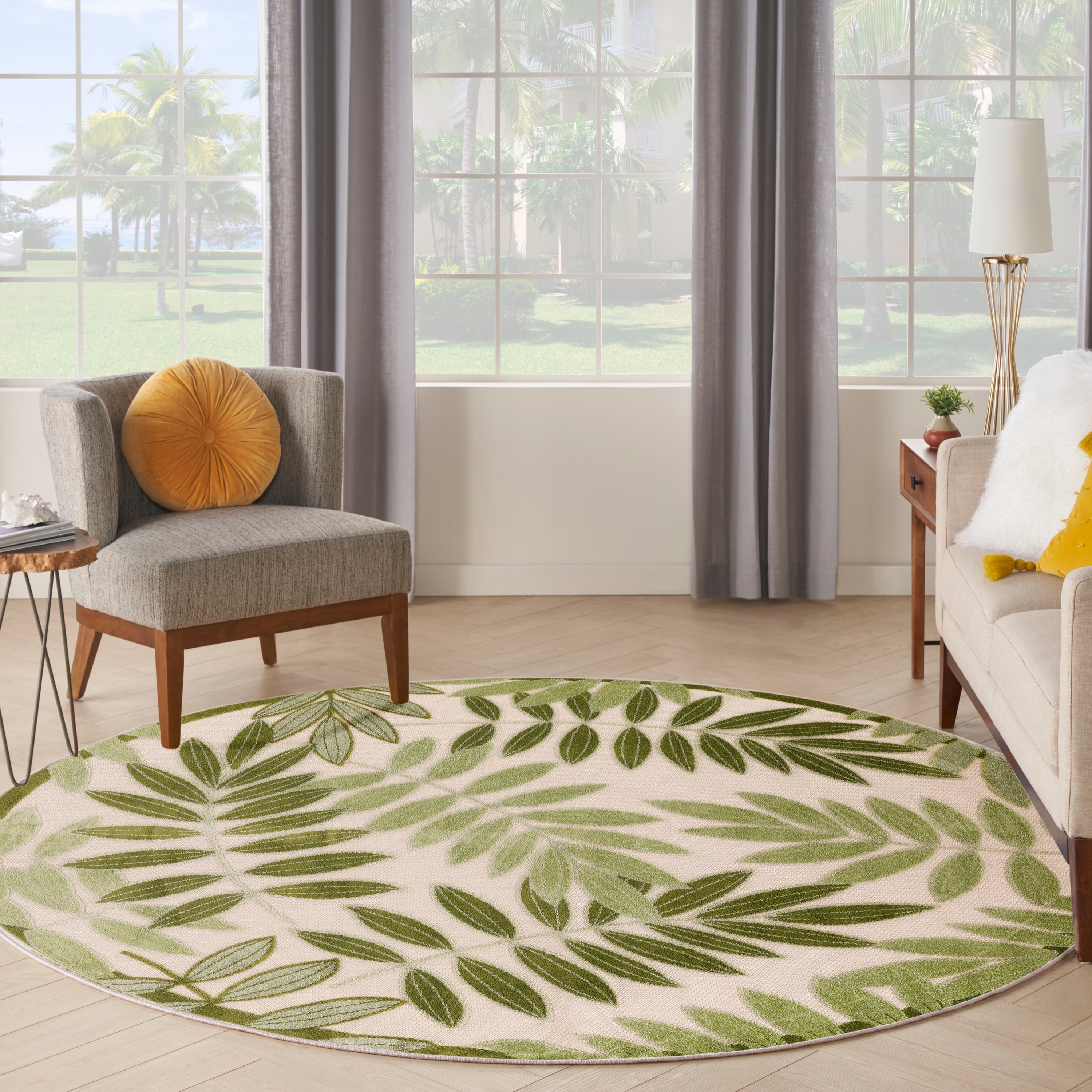 Nourison Aloha 5'3" Round  Rug
