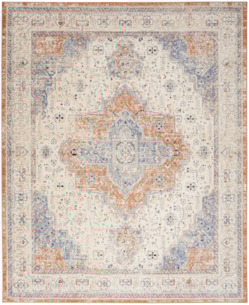 10' X 14' Beige Blue Rectangle Rug