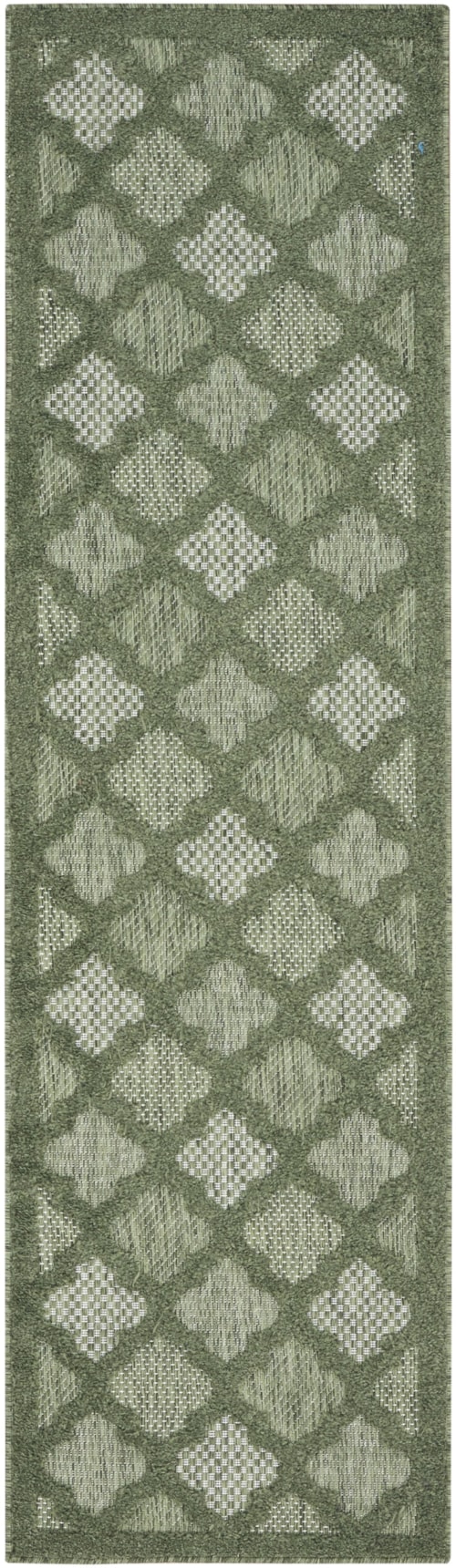 2' X 6' Green Runner Rug