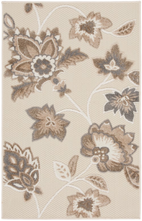 2'8" x 4' Beige Rectangle Rug