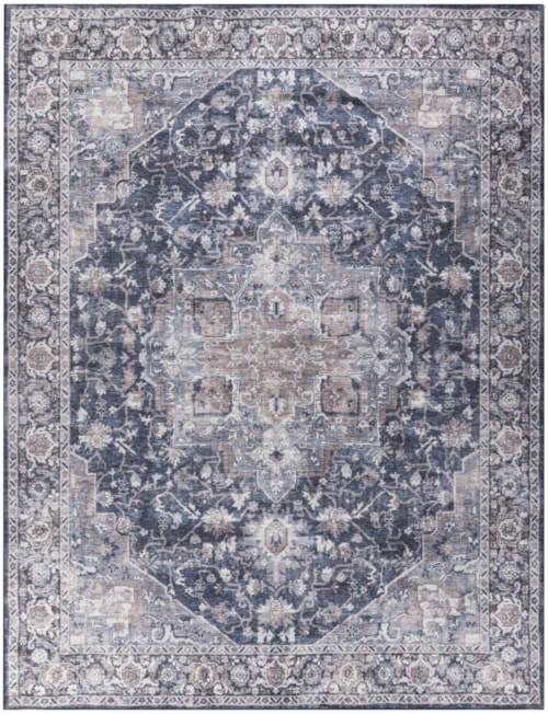 10' X 14' Ivory Navy Rectangle Rug