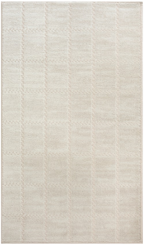 2'2" X 3'9" Ivory Cream Rectangle Rug