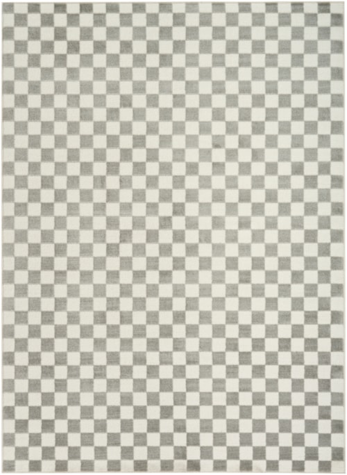 5'3" X 7'3" Ivory Grey Rectangle Rug