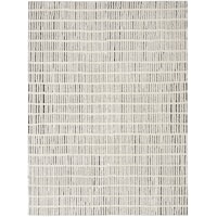 7'10" x 9'10" Ivory Black Rectangle Rug