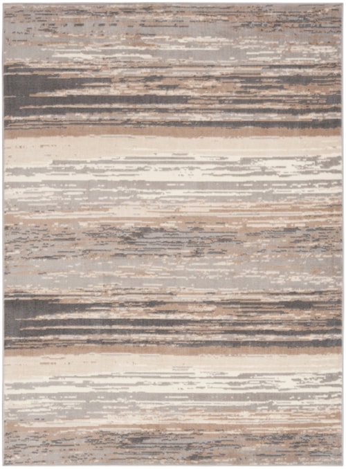 5'3" x 7'3" Grey/Beige Rectangle Rug