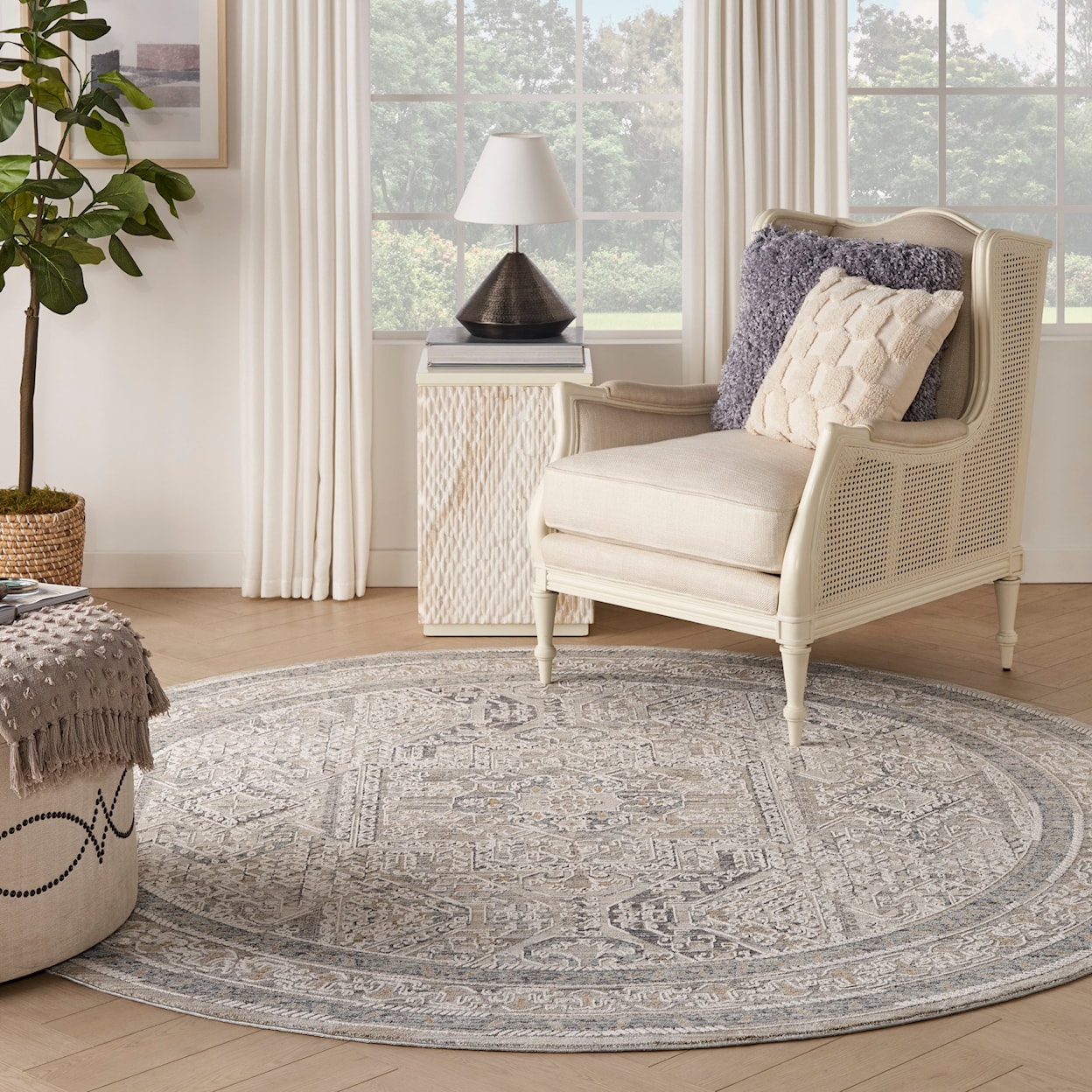 Nourison Lynx 7'10" Round  Rug