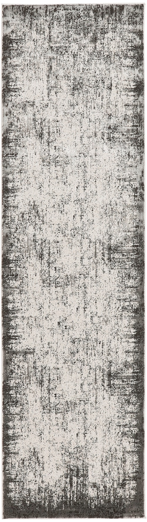 2'3" x 7'6" Grey/Ivory Rug