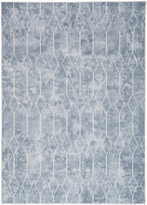 4' X 6' Blue Grey Rectangle Rug