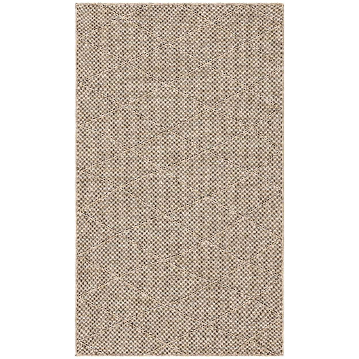 Nourison Washable Solutions 3' x 5' Natural Modern Rug