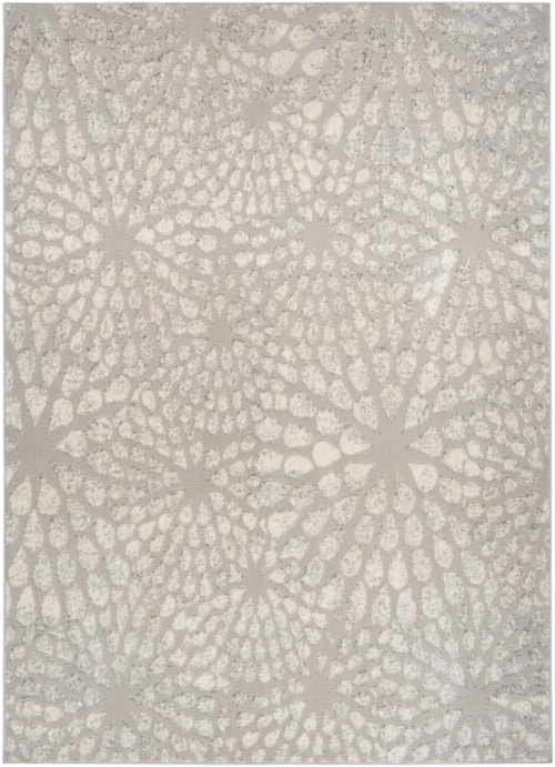 7'10" X 9'10" Grey Silver Rectangle Rug