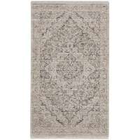 2'6" x 4'6" Ivory Taupe Rectangle Rug