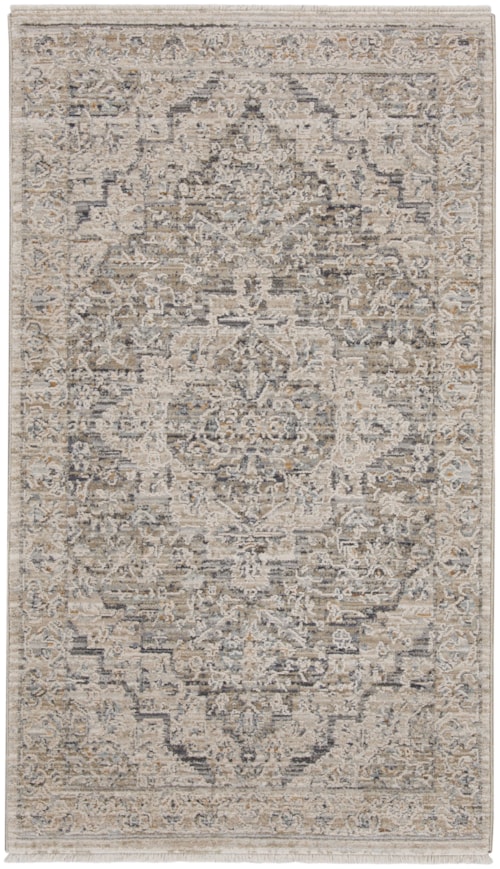 2'6" x 4'6" Ivory Taupe Rectangle Rug